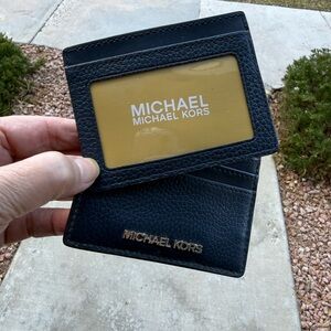 Michael Kors Blue ID Card Holder Case NWT